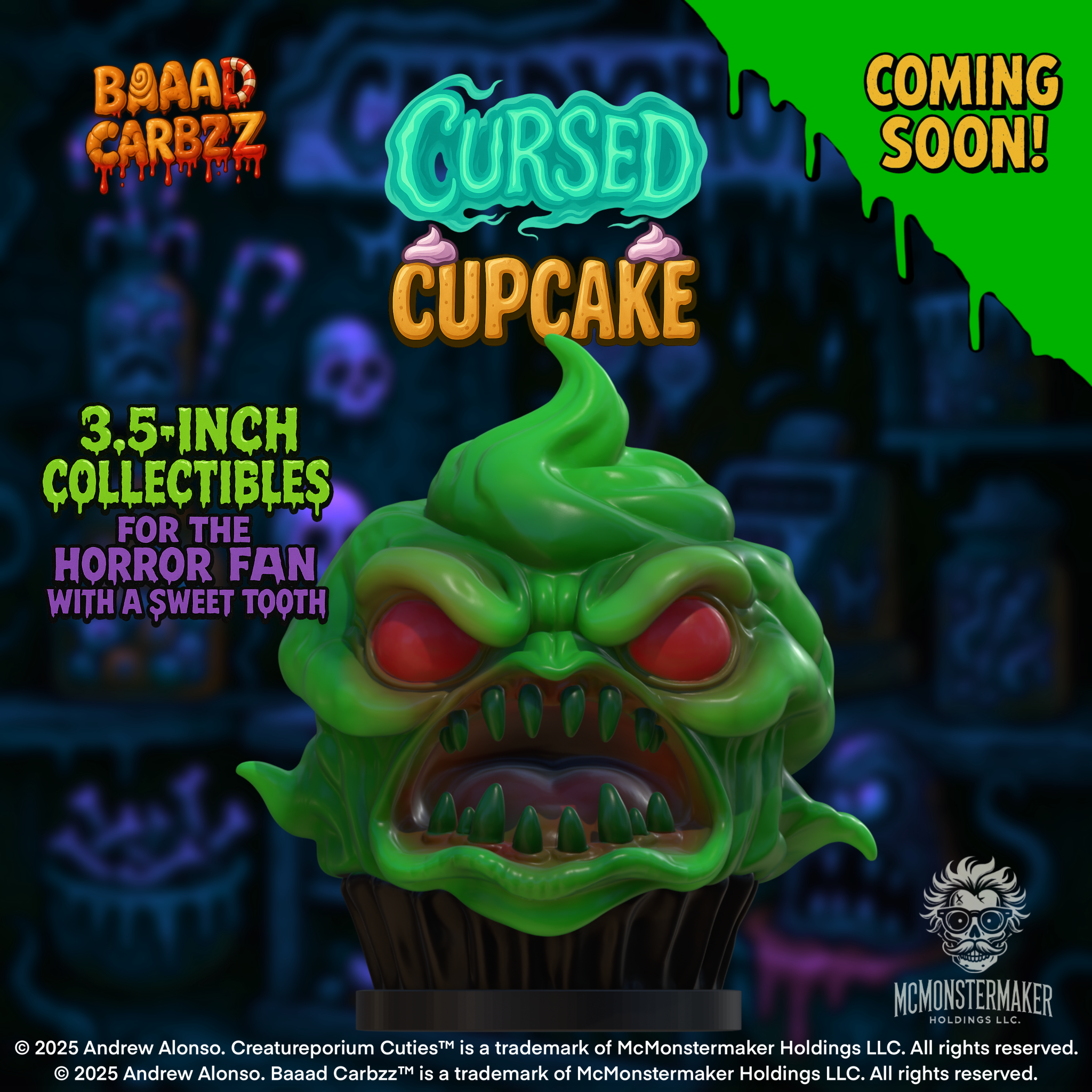 Cursed Cupcake™ collectible figure from Baaad Carbzzz™ by The Creatureporium
